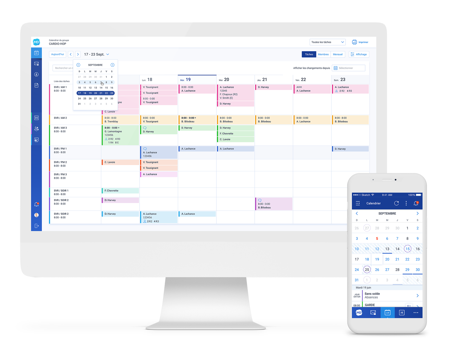 Creation et Gestion d'horaires medecins