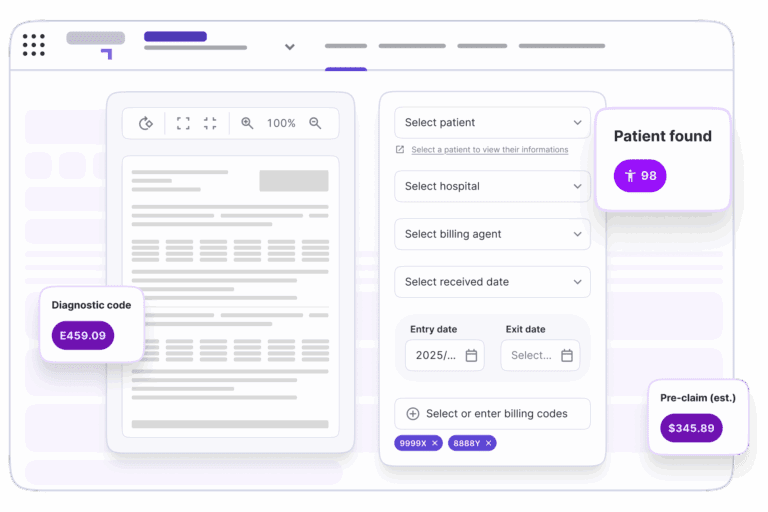 A screenshot from the Petal Billing Ontario platform.