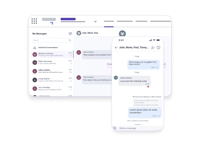 A screenshot of Petal's workforce communications tool.